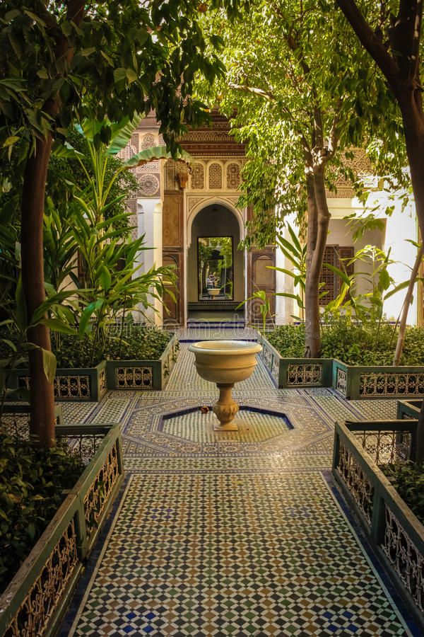 Private courtyards at Villa des orangers, Morocco